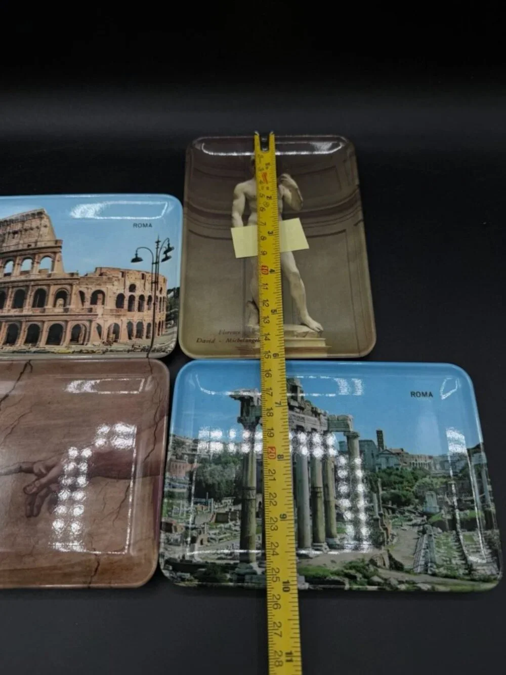 Mebel Italy Melamine Tray 4 Roma Florence David Creation Of Adam Colosseum Forum